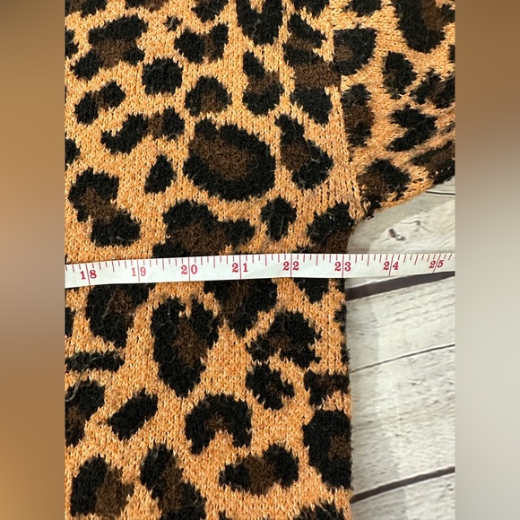 RAFAELLA Leopard Print Tunic Length Sweater Size M - Picture 10 of 14